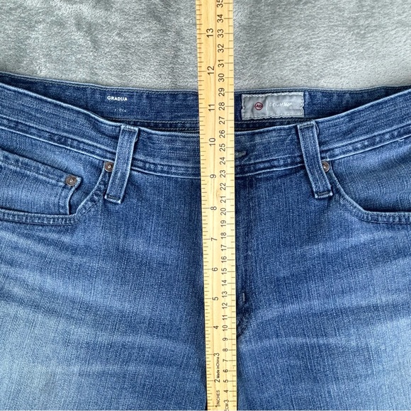 AG Adriano Goldschmied Jeans Mens 34X32 Blue The Graduate Straight Stretch - Picture 12 of 14